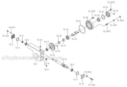Page C Diagram and Parts List for 414486 Jet Band Saw