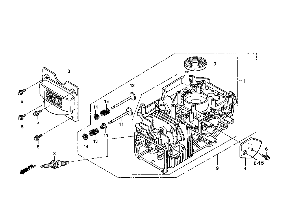 Cylinder barrel Diagram and Parts List for  Jonsered Lawn Mower