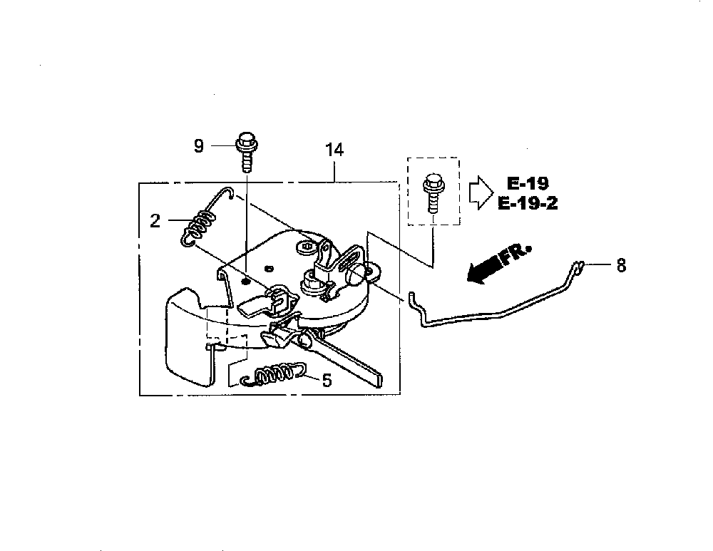 Choke base Diagram and Parts List for  Jonsered Lawn Mower