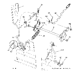 Mower lift Diagram and Parts List for  Jonsered Lawn Tractor