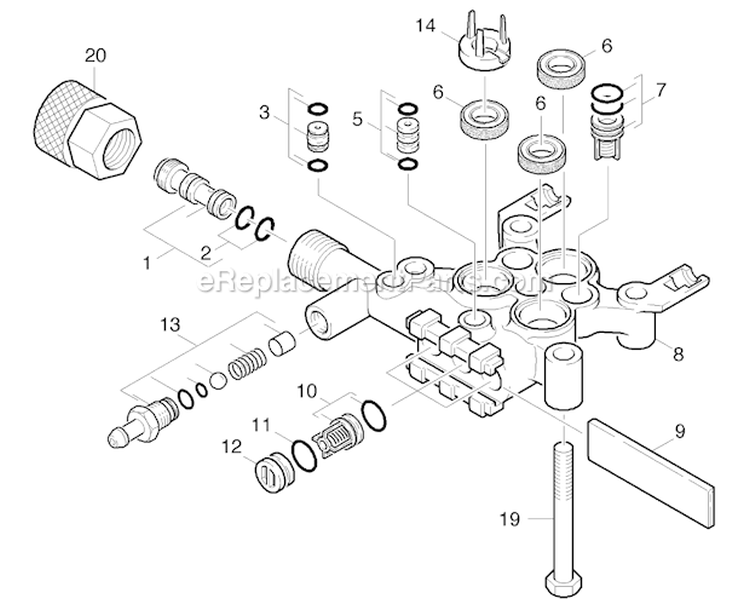 Page D Diagram and Parts List for G 2600 VH 11944040 Karcher Pressure Washer