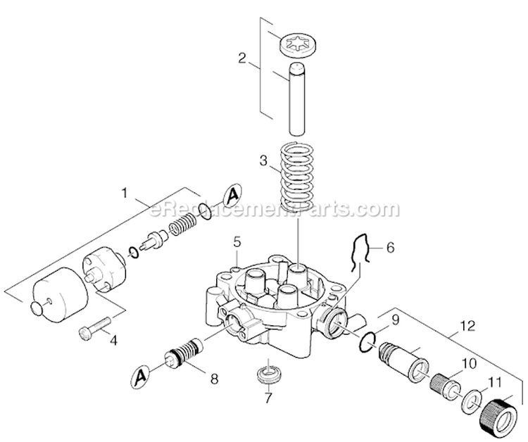 Page E Diagram and Parts List for G 2600 VH 11944040 Karcher Pressure Washer