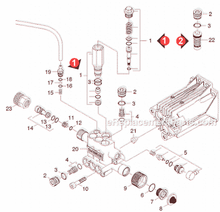 Page B Diagram and Parts List for G 3025 BH 11946020 Karcher Pressure Washer