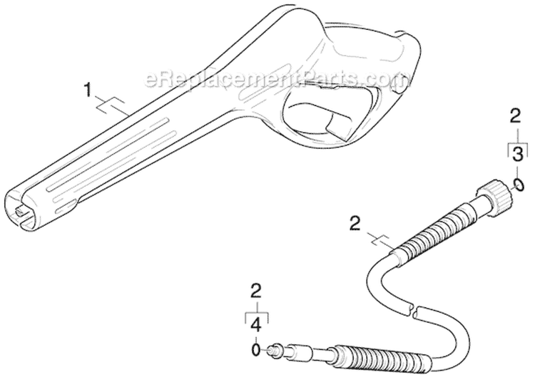 Page E Diagram and Parts List for 16015100 Karcher Pressure Washer