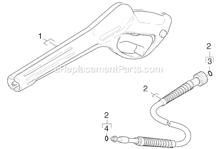 Page E Diagram and Parts List for K 2.26M 16016020 Karcher Pressure Washer