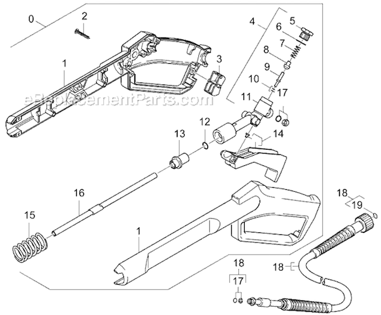Page H Diagram and Parts List for K 2000 GM 1.050-920.0 Karcher Pressure Washer
