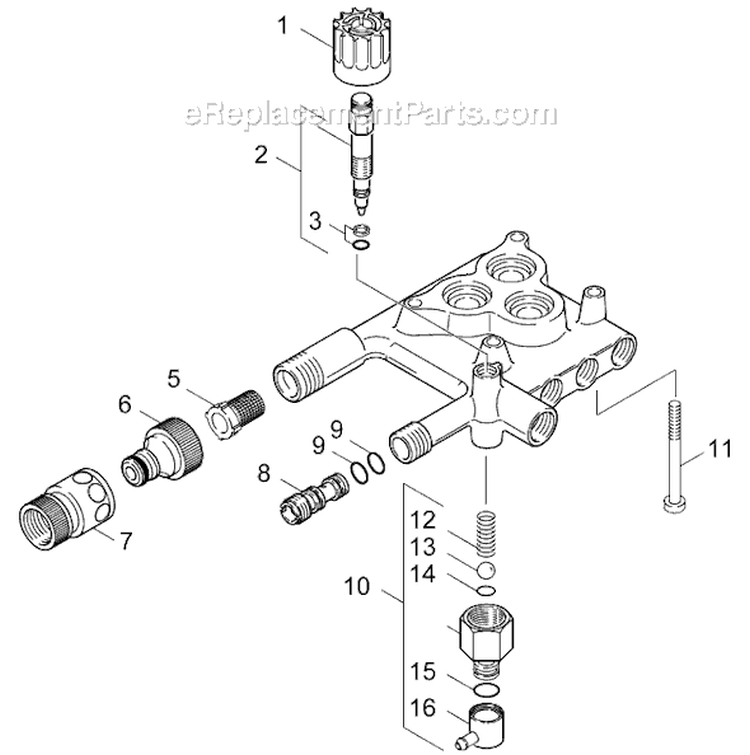Page D Diagram and Parts List for K 2000 G 1.884-672.0 Karcher Pressure Washer