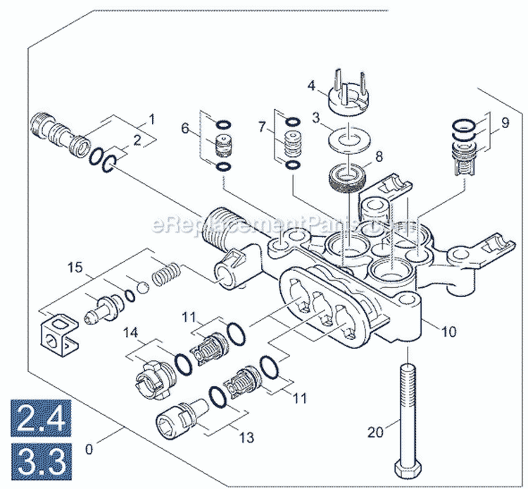 Page D Diagram and Parts List for K 2200 G 1.133-115.0 Karcher Pressure Washer
