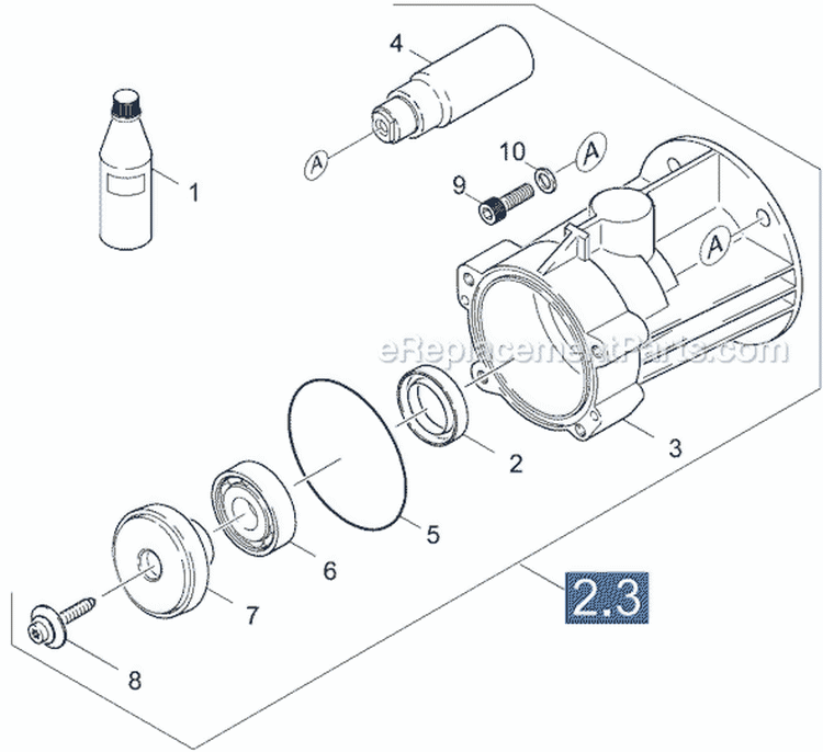 Page H Diagram and Parts List for K 2300 G 1.194-110.0 Karcher Pressure Washer