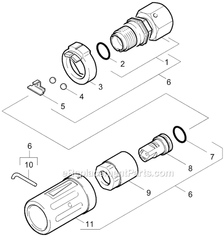 Adjustable Nozzle Diagram and Parts List for K 2400 HH 1.194-301.0 Karcher Pressure Washer