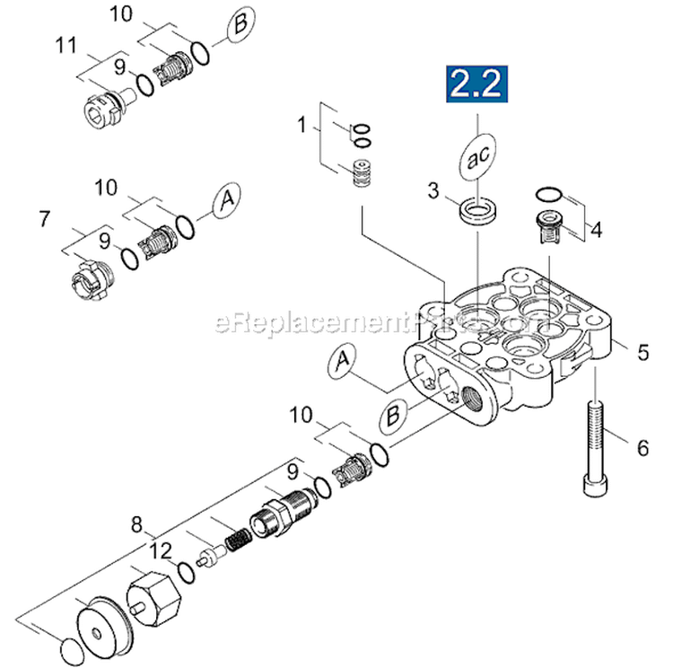 Page B Diagram and Parts List for K 3300 G 1.133-105.0 Karcher Pressure Washer