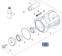 Oil Housing and Wobble Plate Diagram and Parts List for K 2400 HH 1.194-301.0 Karcher Pressure Washer