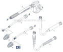 Spray Wand and Hose Diagram and Parts List for K 2400 HH 1.194-301.0 Karcher Pressure Washer