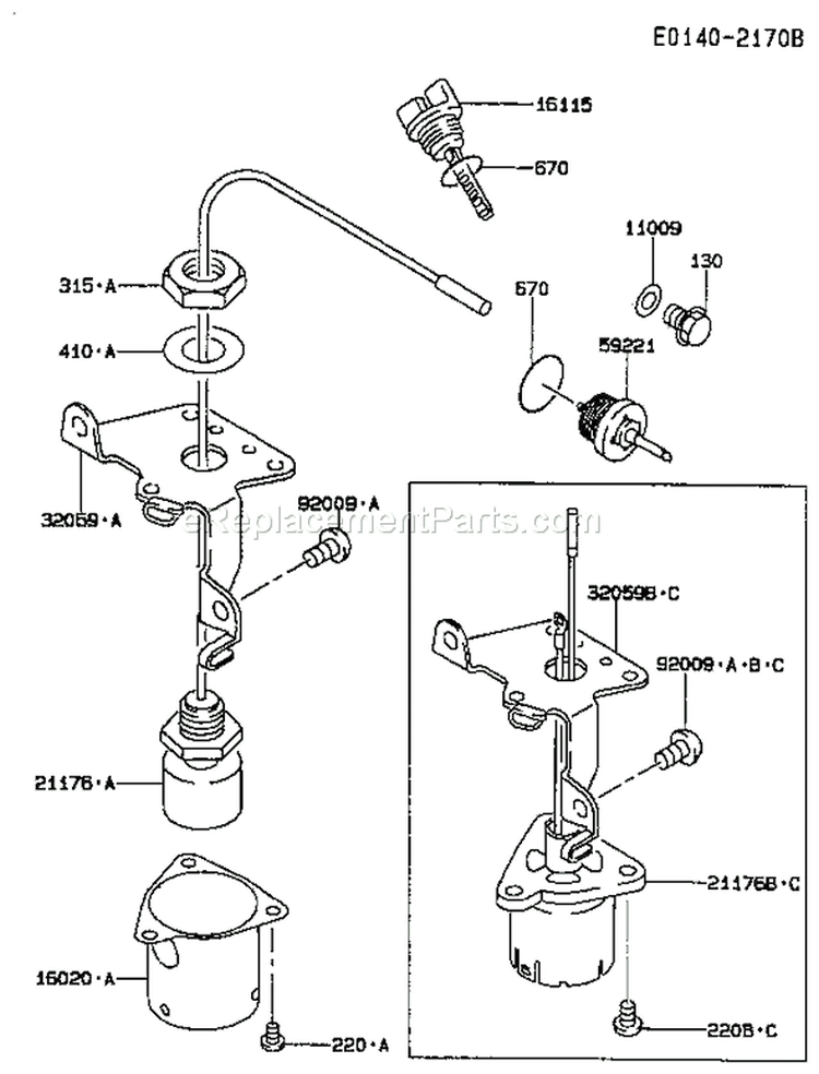 Page I Diagram and Parts List for GS05 Kawasaki Engine