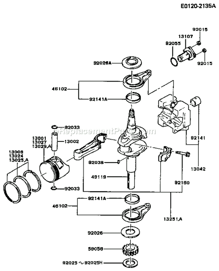 Page I Diagram and Parts List for BS29 Kawasaki Engine