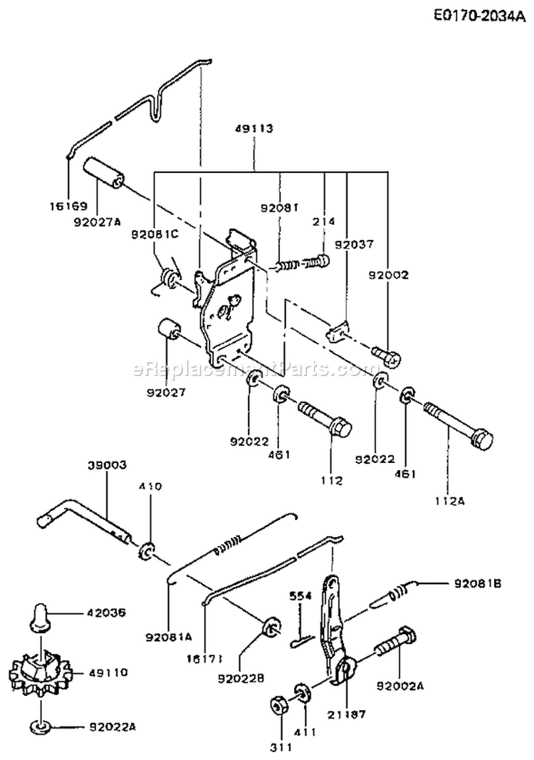 Page C Diagram and Parts List for AS11 Kawasaki Engine