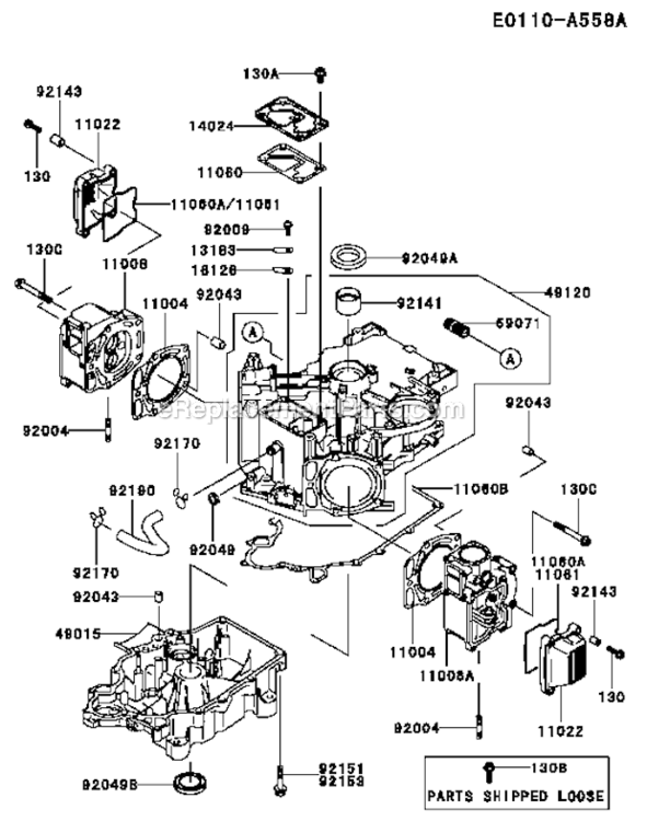 Page I Diagram and Parts List for  Kawasaki Engine