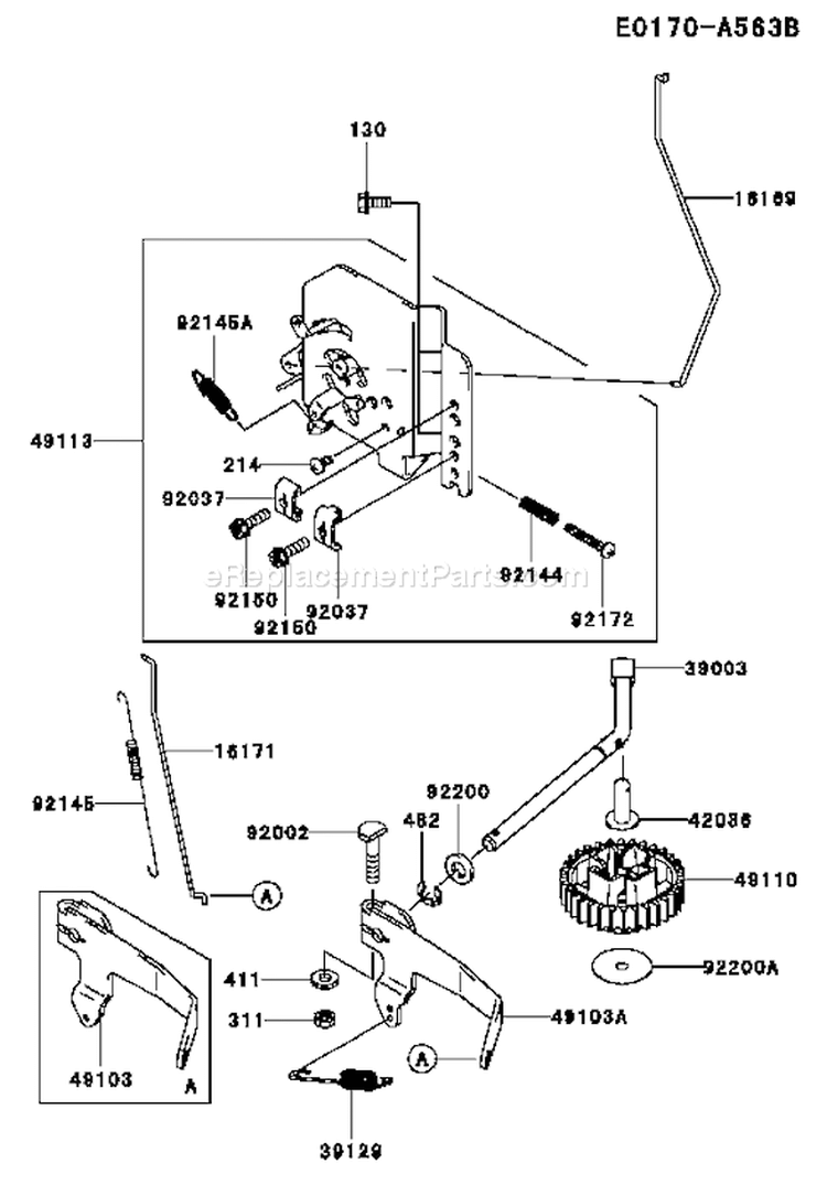 Page C Diagram and Parts List for BS04 Kawasaki Engine
