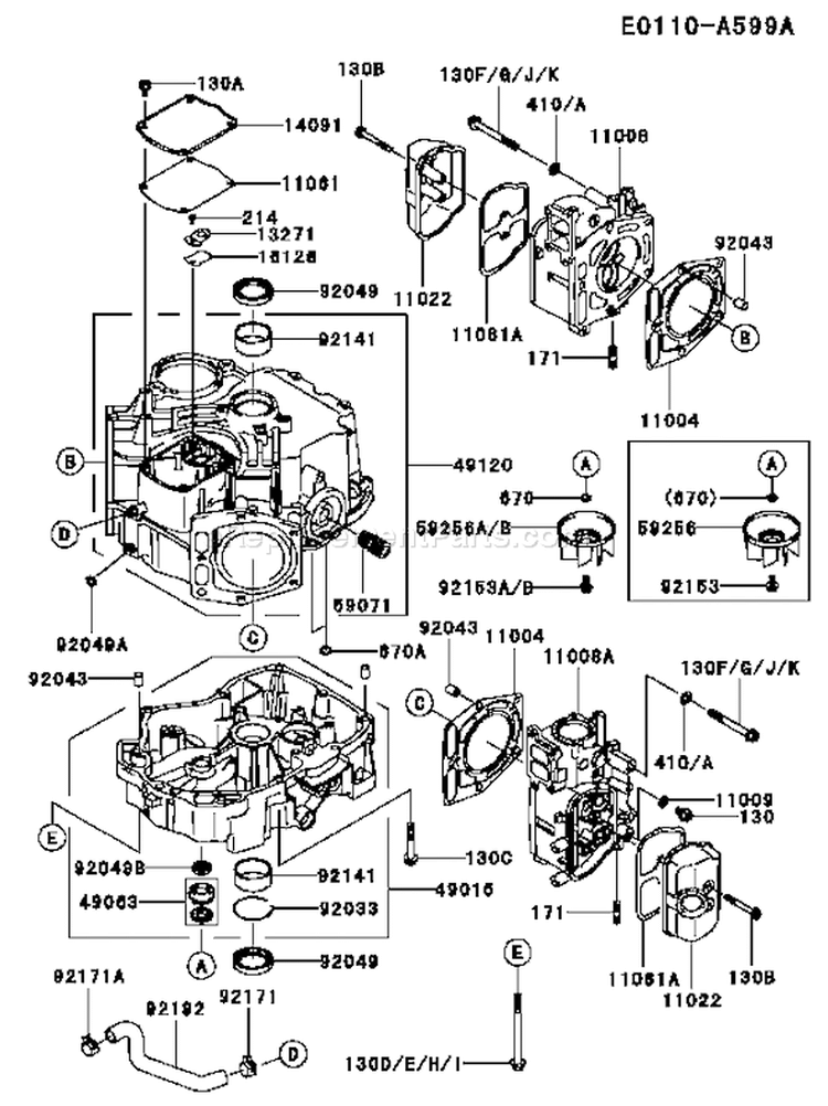 Gasket-Drain 11009-2161 - OEM Kawasaki - eReplacementParts.com