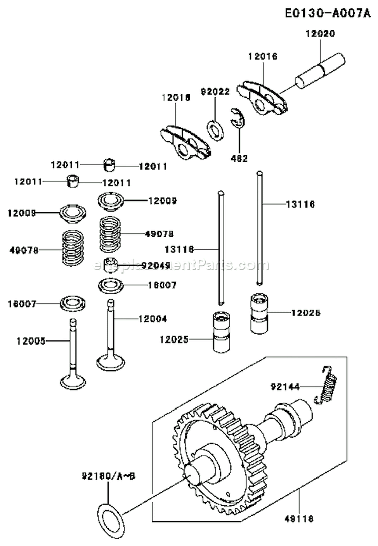 Page L Diagram and Parts List for CS05 Kawasaki Engine