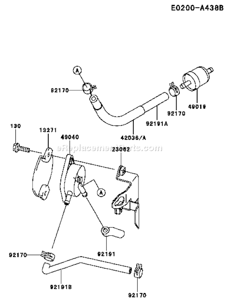 Page G Diagram and Parts List for DS07 Kawasaki Engine