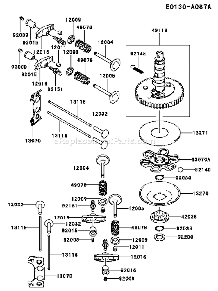 Page L Diagram and Parts List for AS01 Kawasaki Engine