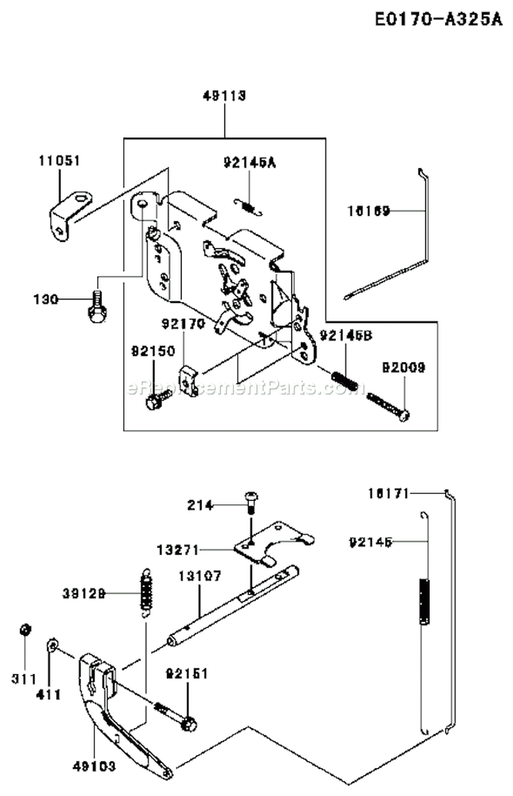 Page C Diagram and Parts List for AS09 Kawasaki Engine