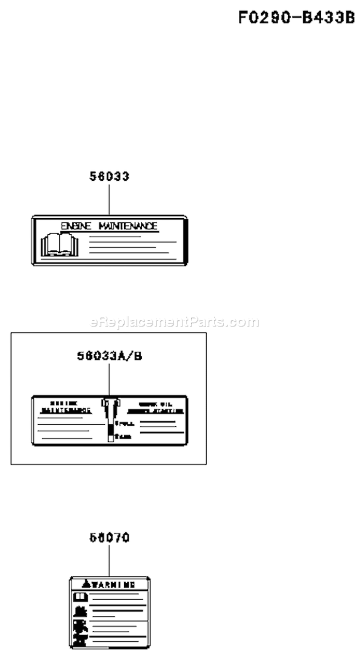 Page H Diagram and Parts List for CS05 Kawasaki Engine