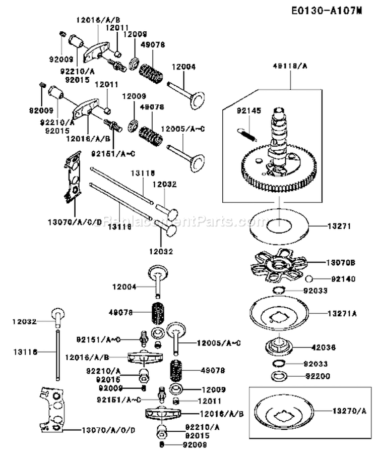 Page L Diagram and Parts List for BS06 Kawasaki Engine
