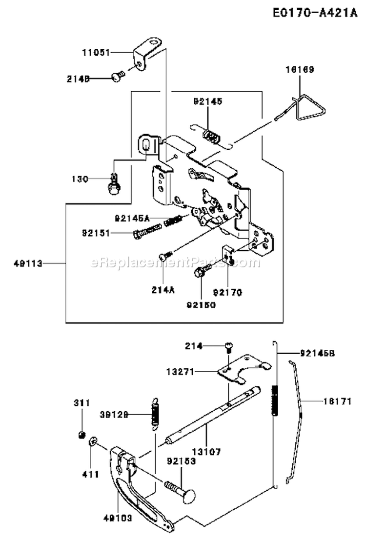 Page C Diagram and Parts List for BS18 Kawasaki Engine