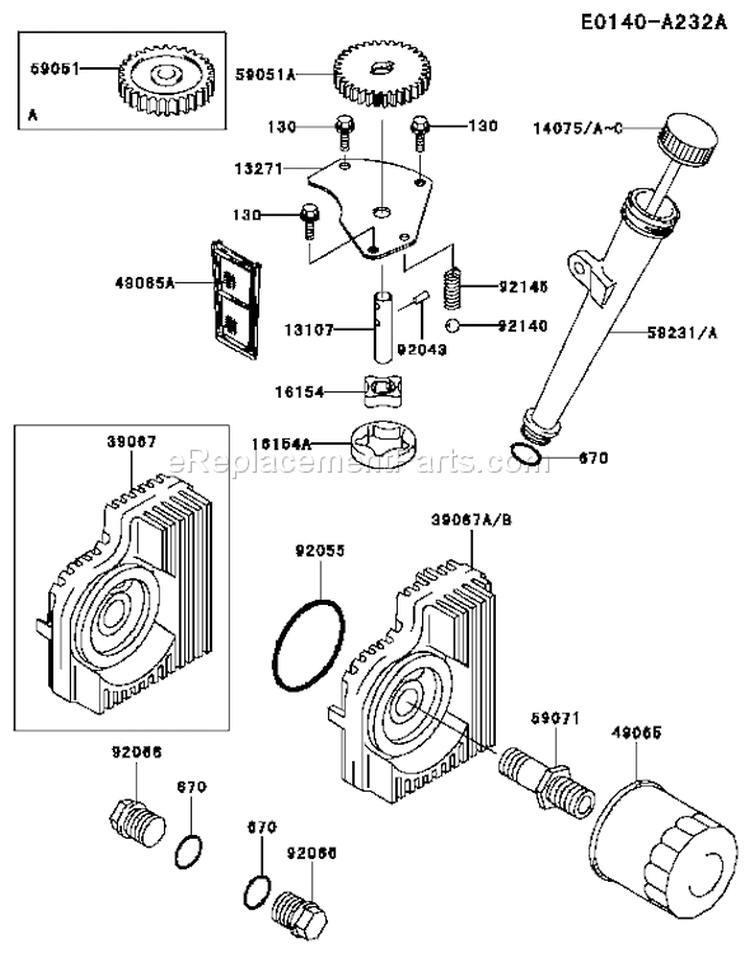 Page I Diagram and Parts List for  Kawasaki Engine