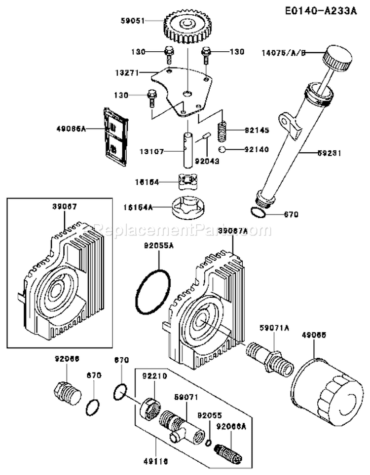 Page I Diagram and Parts List for  Kawasaki Engine