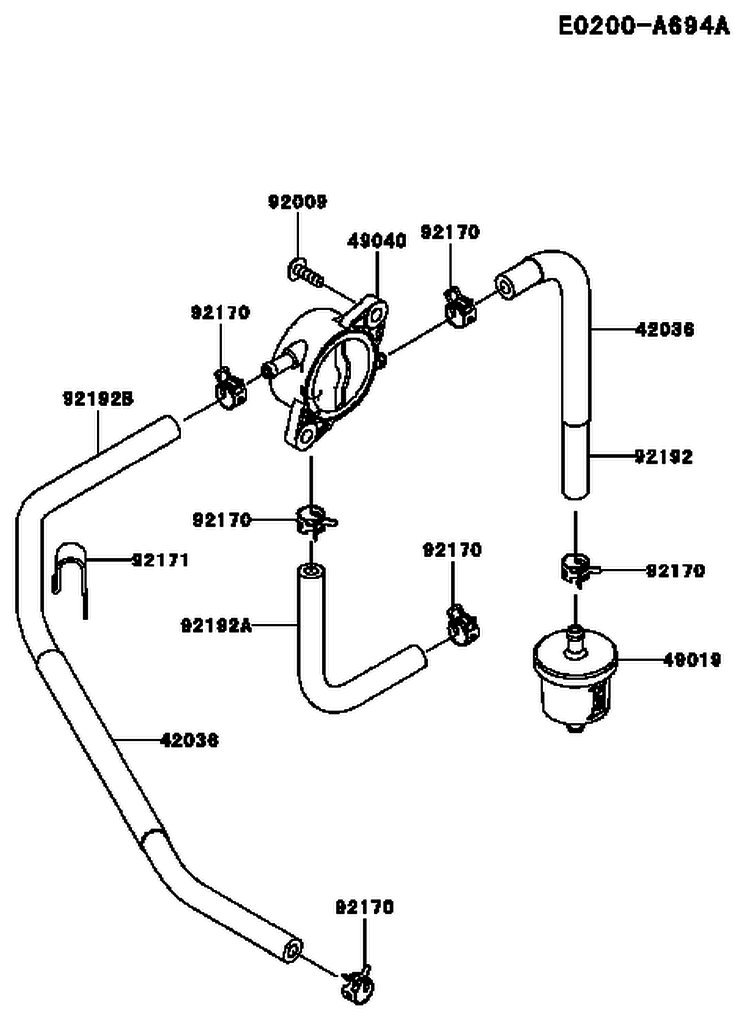 Page G Diagram and Parts List for AS04 Kawasaki