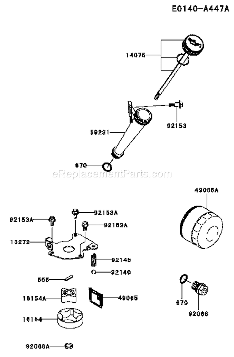 Page H Diagram and Parts List for AS04 Kawasaki