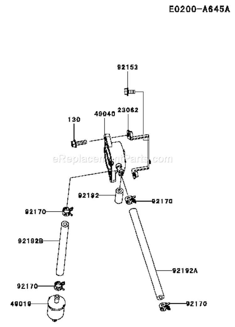 Page G Diagram and Parts List for BS05 Kawasaki