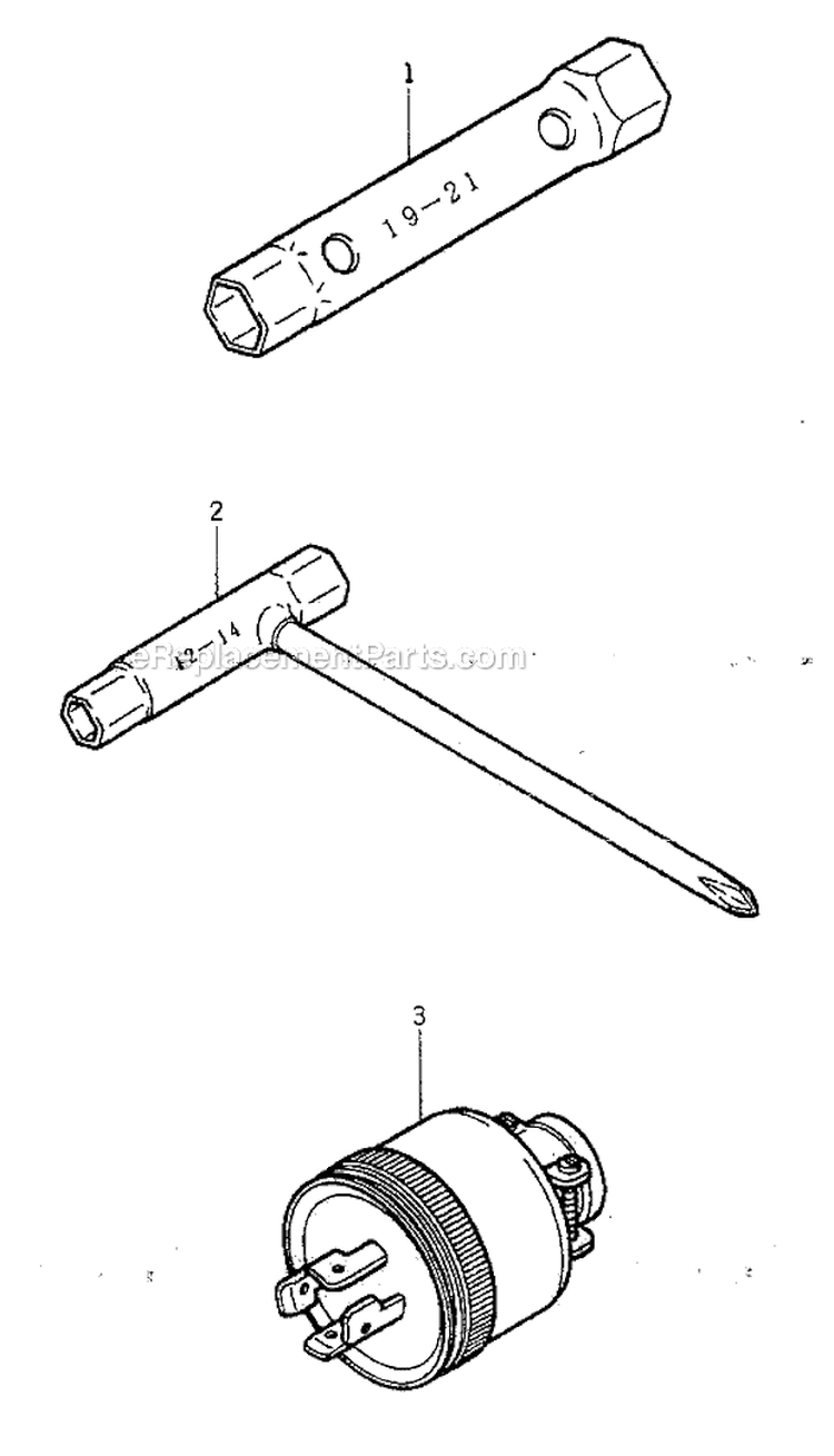 Owner Tools Diagram and Parts List for  Kawasaki Generator