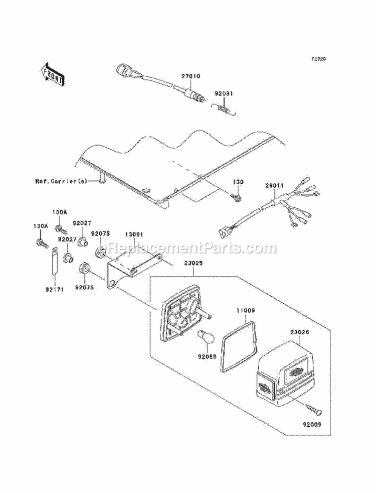 Taillights Diagram and Parts List for 2006 Kawasaki 