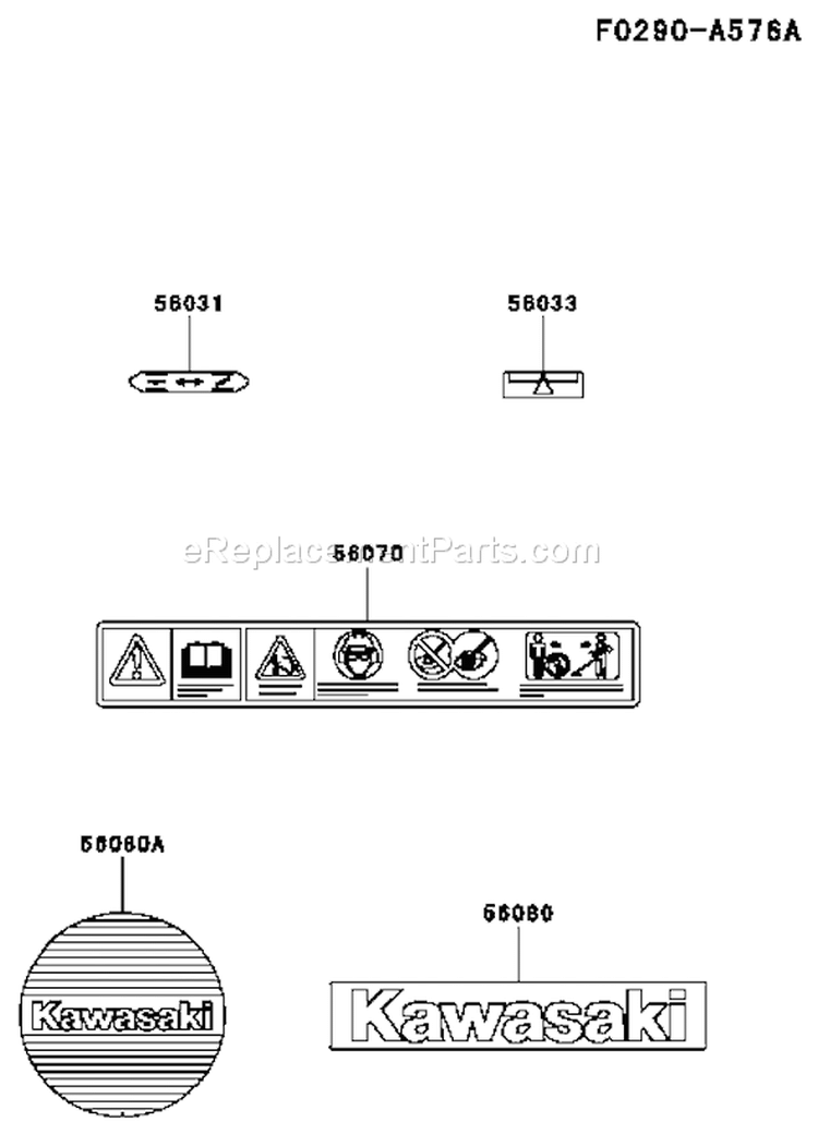 Page I Diagram and Parts List for HA026F Kawasaki Trimmer