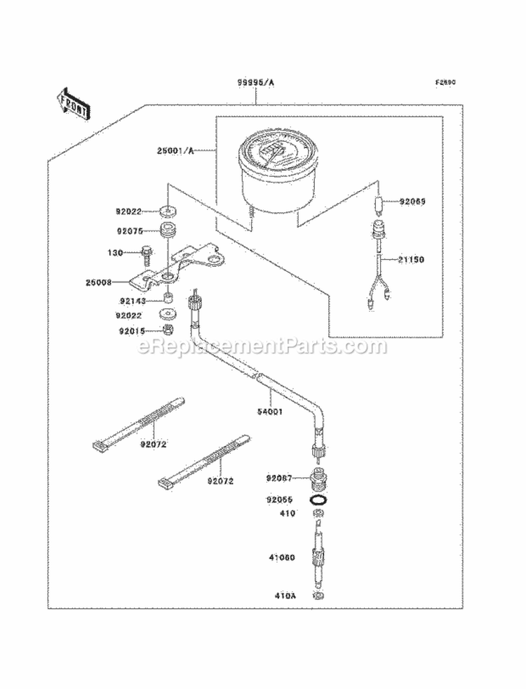 Optional Parts, Meter Diagram and Parts List for 1999 Kawasaki 