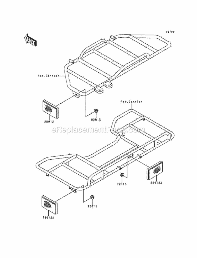 Reflectors Diagram and Parts List for 1994 Kawasaki 