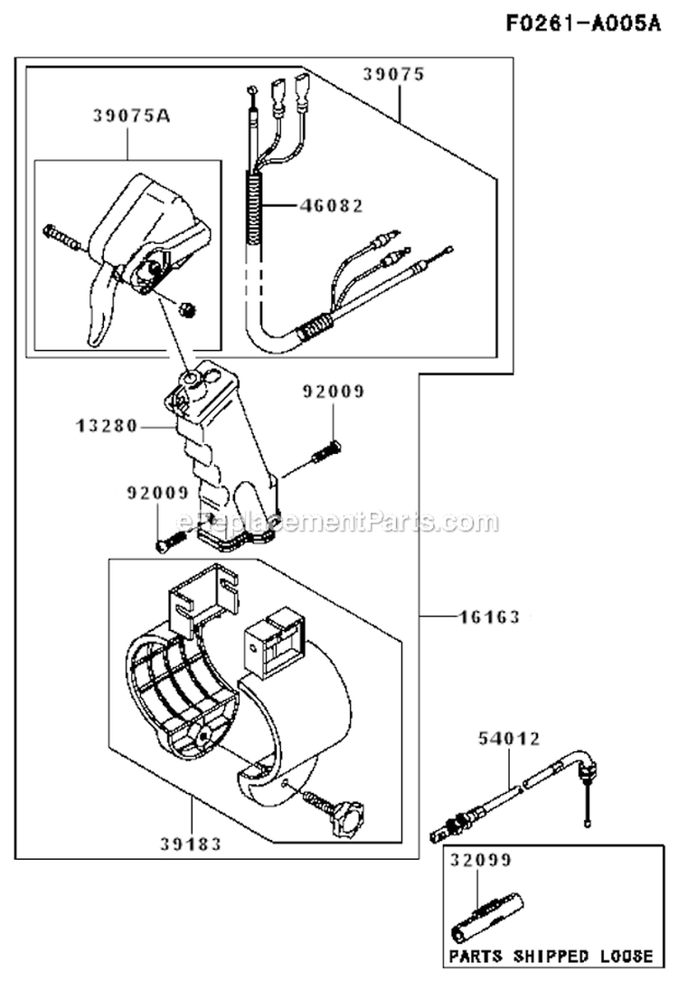 Control_Equipment Diagram and Parts List for  Kawasaki Leaf Blower / Vacuum