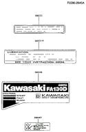 Page I Diagram and Parts List for FJ80 Kawasaki Engine