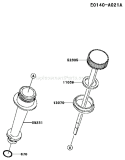 Page J Diagram and Parts List for FS14 Kawasaki Engine