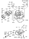 Part Location Diagram of 49120-6103 Kawasaki Crankcase-Comp