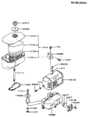 Page A Diagram and Parts List for AS11 Kawasaki Engine