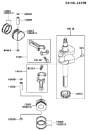 Part Location Diagram of 49119-2152 Kawasaki Crankshaft-Assembly