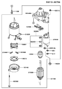Page K Diagram and Parts List for AS05 Kawasaki Engine