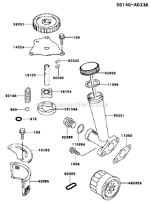 Page Q Diagram and Parts List for  Kawasaki Engine
