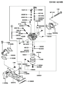 Page B Diagram and Parts List for AS14 Kawasaki Engine