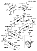 Page K Diagram and Parts List for AS00 Kawasaki Engine